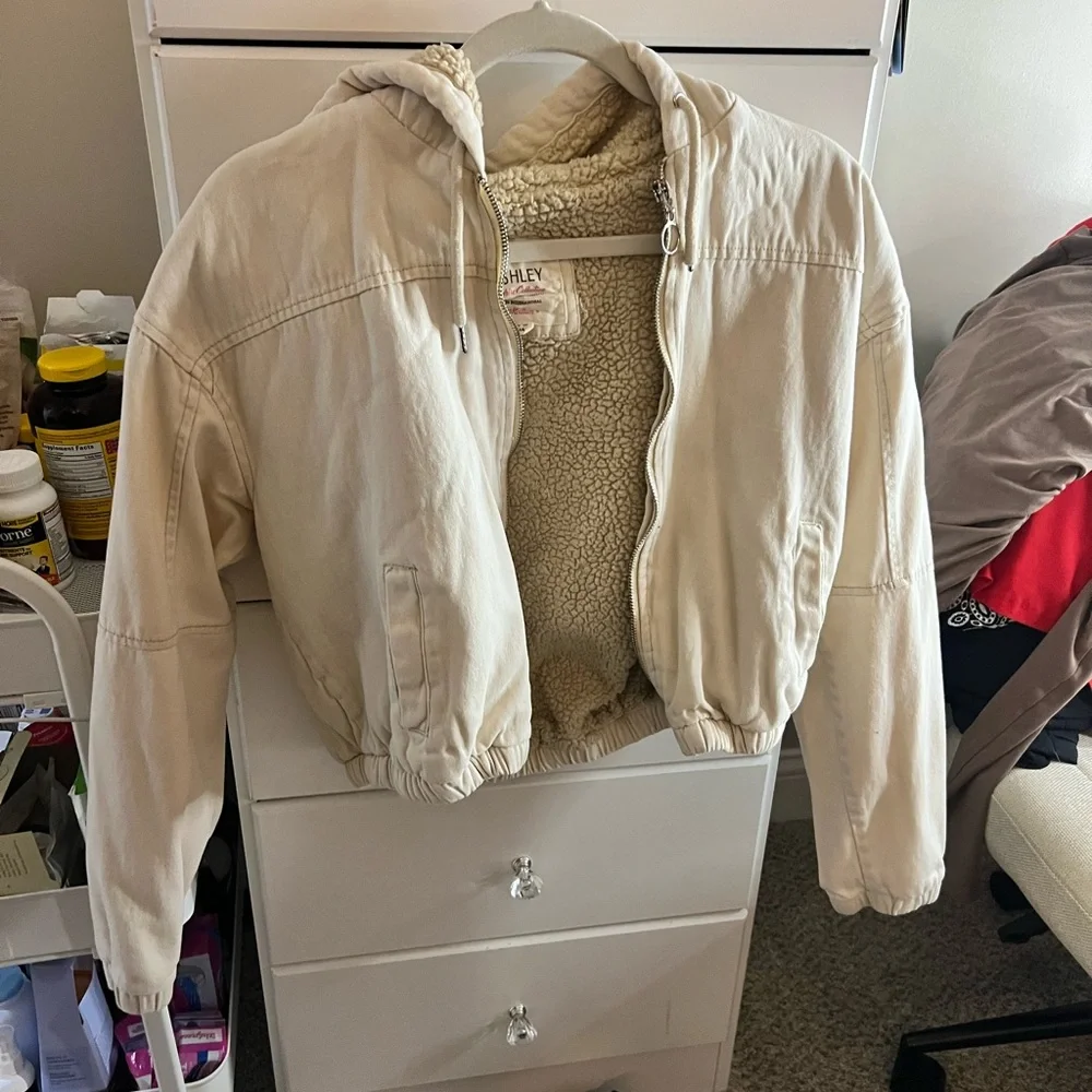 Ashley Cream Hooded Jacket - Picture 1 of 3